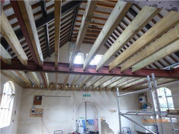  - New joists have been installed in the Studio