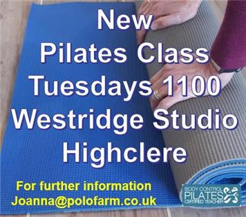  - New Tuesday Pilates Class at Westridge Studio