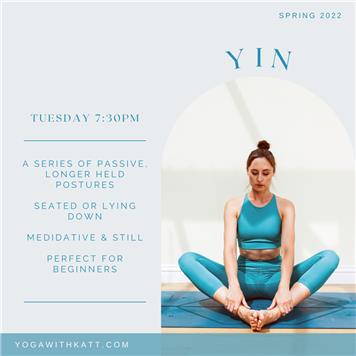  - Tuesday evening Yoga -  7.30pm at Westridge Studio